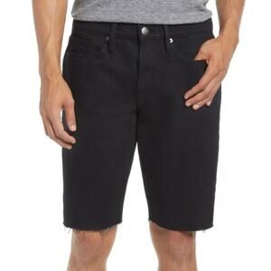 Frame Mens size 28 denim shorts black L'Homme cutoff